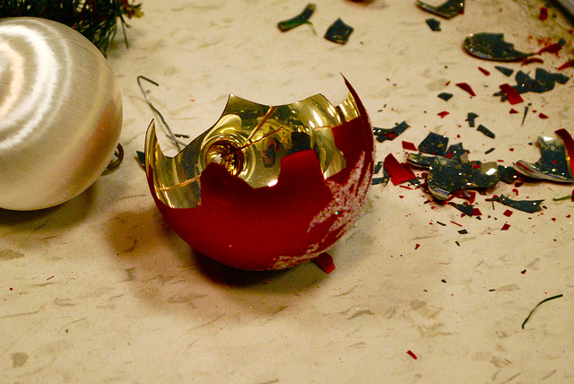 Broken Christmas Ornament we meet