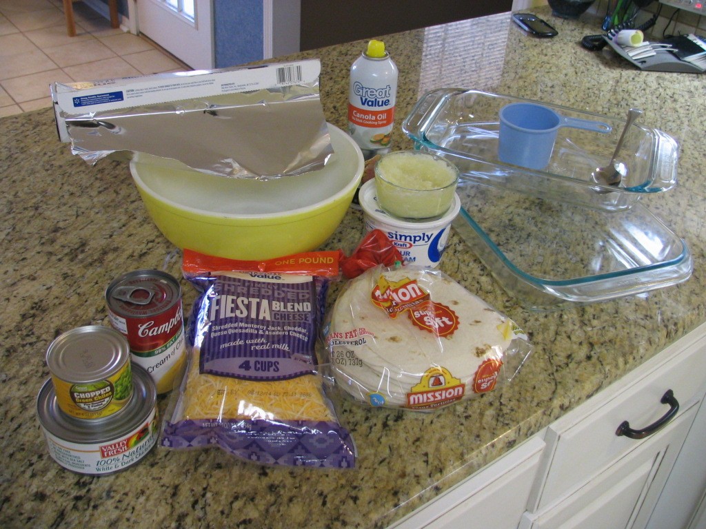 Enchilada Ingredients sour cream chicken enchiladas