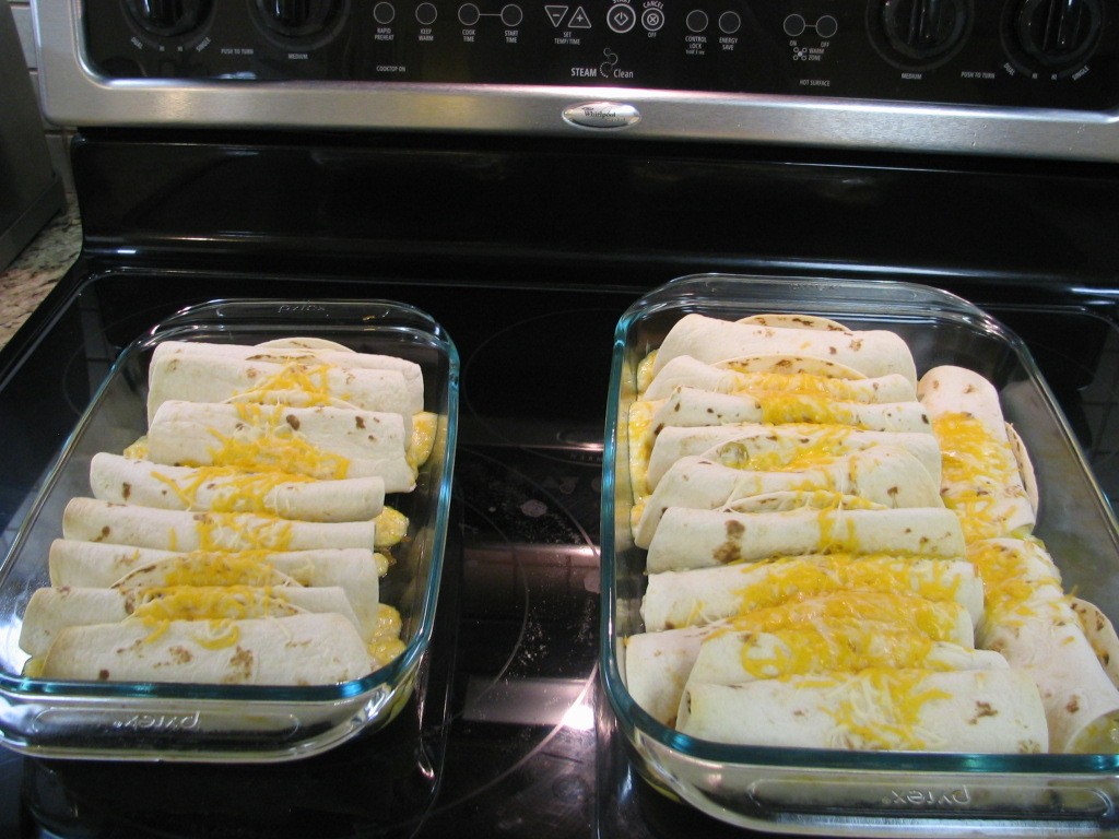 Enchiladas Done sour cream chicken enchiladas